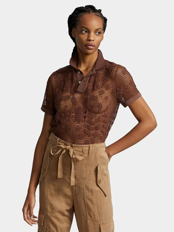 Polo-shirt with sheer effect - 1