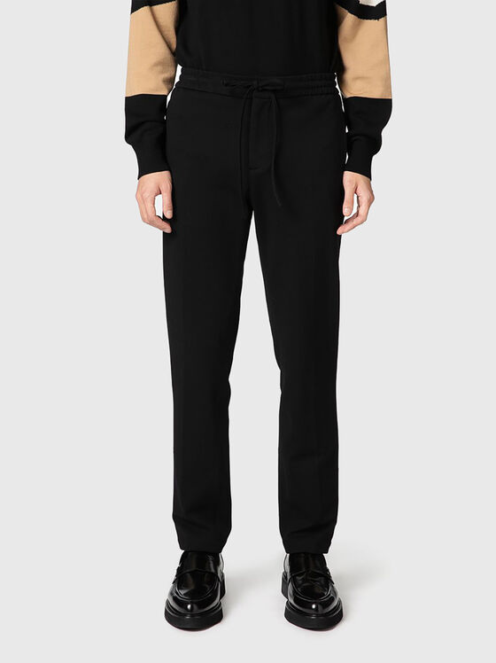 Sports trousers with monogram logo print - 1