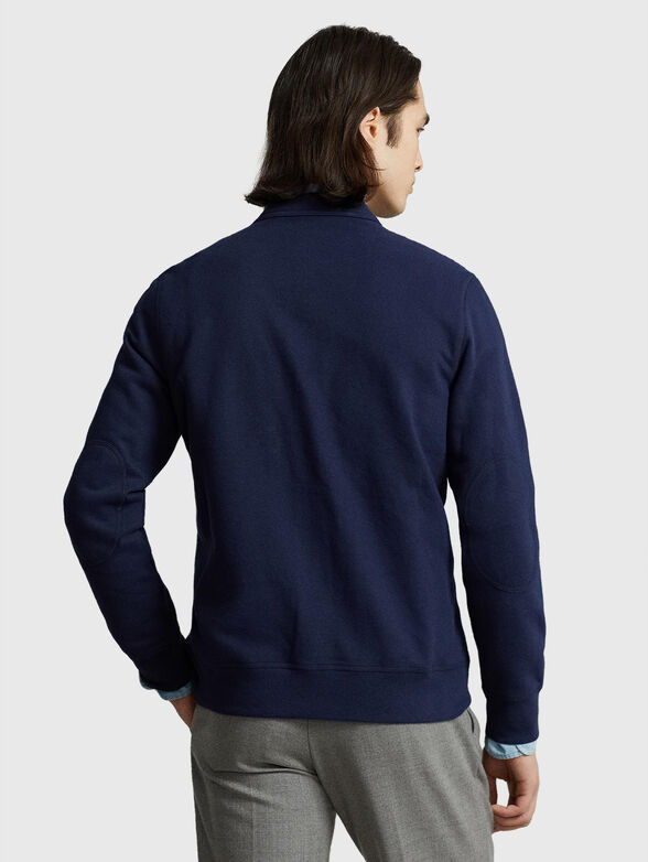 Navy cardigan in cotton blend  - 3