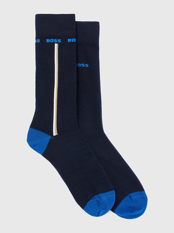 Black socks with logo accent - 1