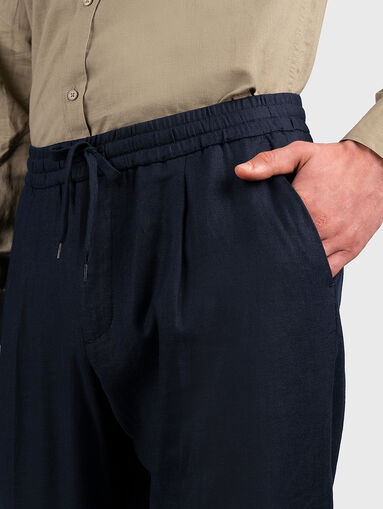 NEIL linen blend cropped pants - 4