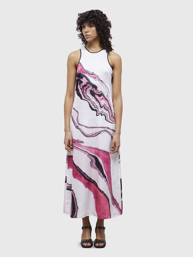 Long dress with contrasting print - 5