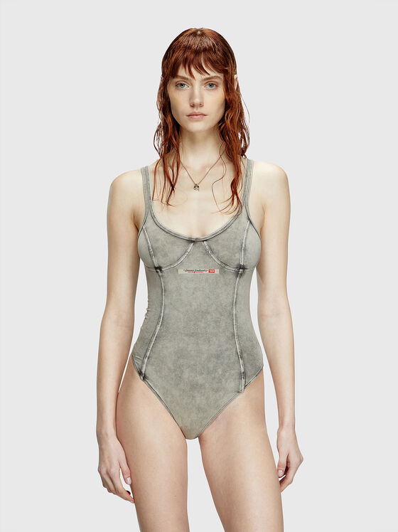 CAMI-DNM bodysuit with washed effect - 1