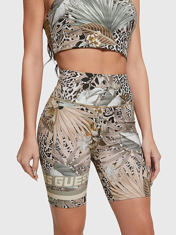 CARLENE sport leggings with floral print - 1
