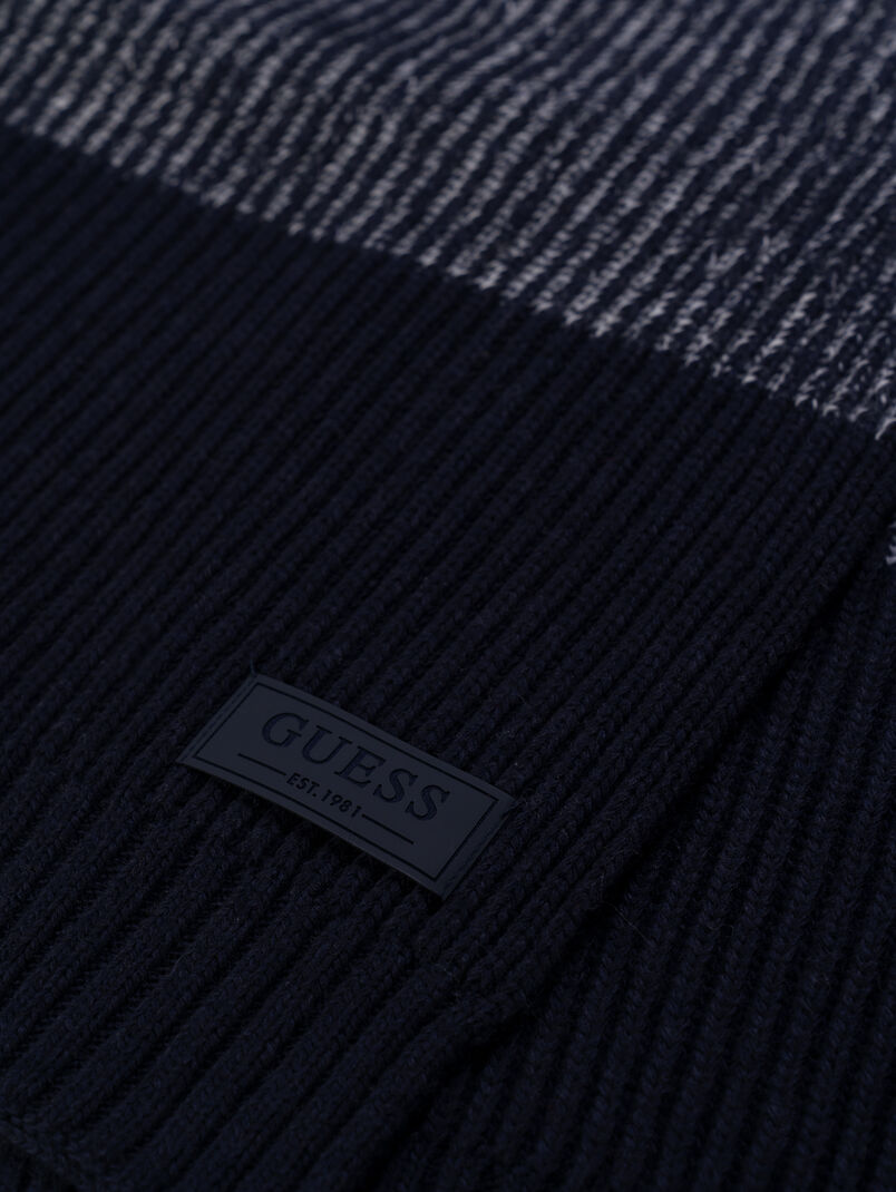 Scarf with wool blend and logo detail - 3