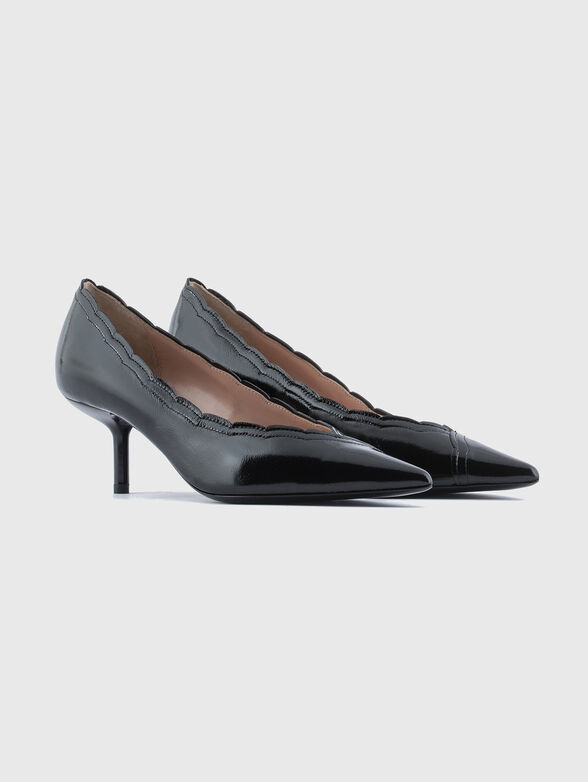 Leather patent heeled shoes - 2