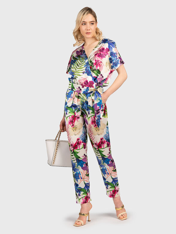 VIOLA trousers with floral print - 4