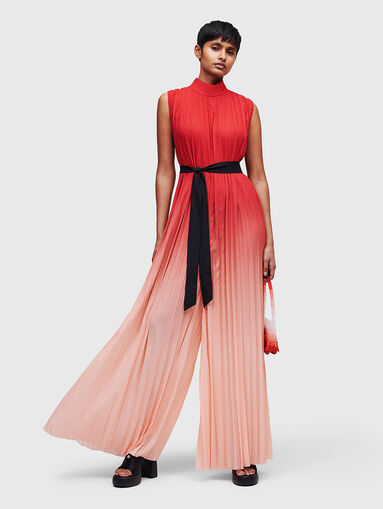 Pleated jumpsuit with ombre effect - 5