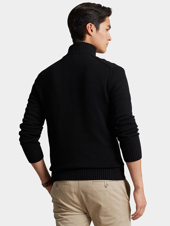 Cotton sweater with turtleneck and zip - 3