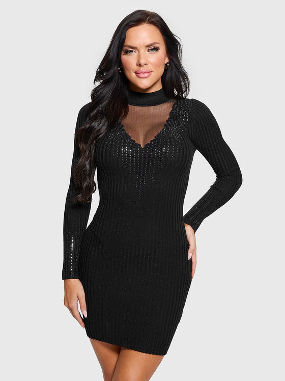 Rochie mini cu decolteu accentuat - 1