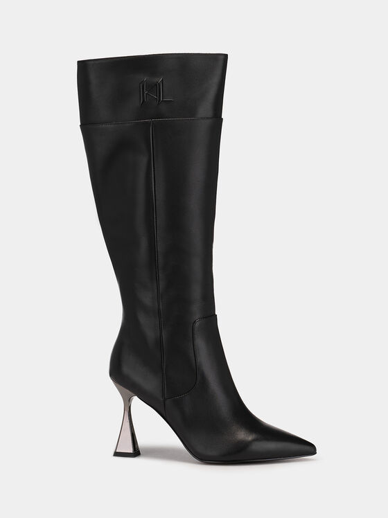 DEBUT black real leather boots - 1