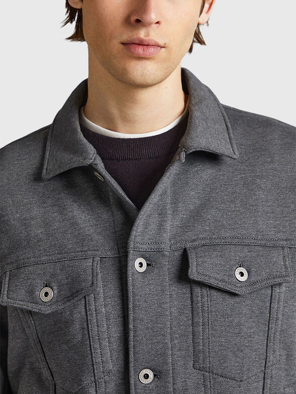 BRYSON grey cropped jacket - 4