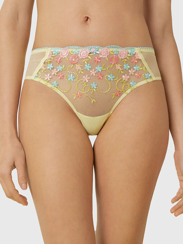FLORET bikini with floral embroidery - 1