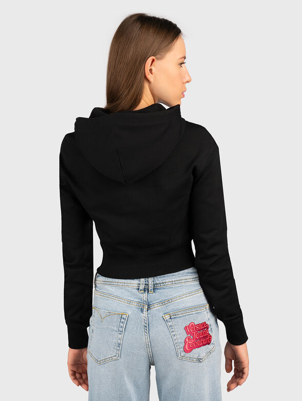 Short sweatshirt with contrast logo - 3
