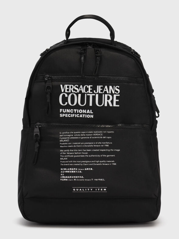 Textile backpack with embossed logo - 1