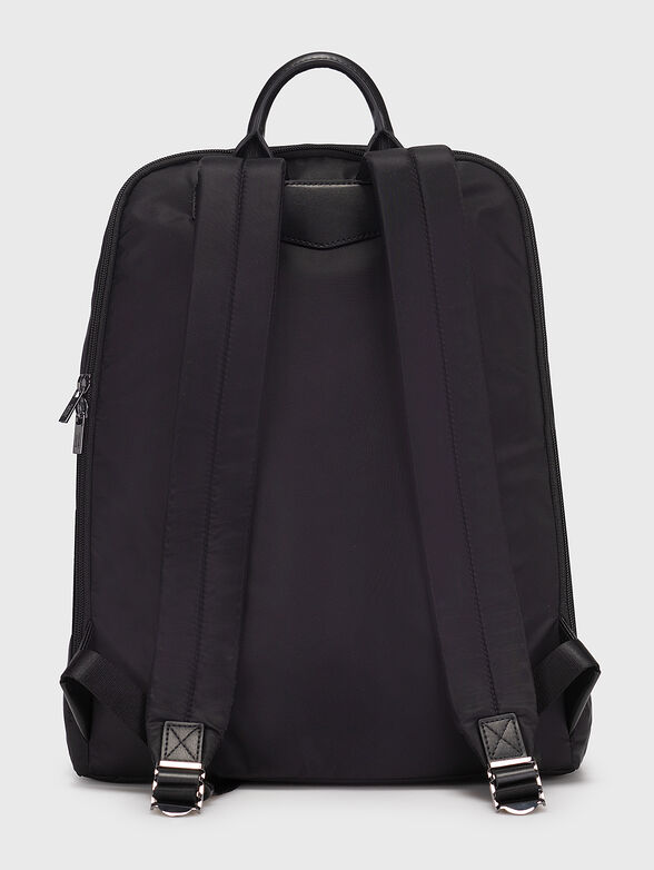 Black backpack with metal logo accent - 2