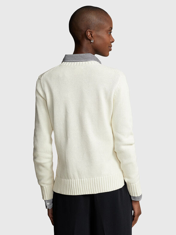 Cotton sweater with Polo Bear embroidery - 3