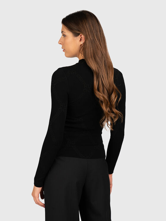 Pulover negru SATER cu logo monogramat - 2