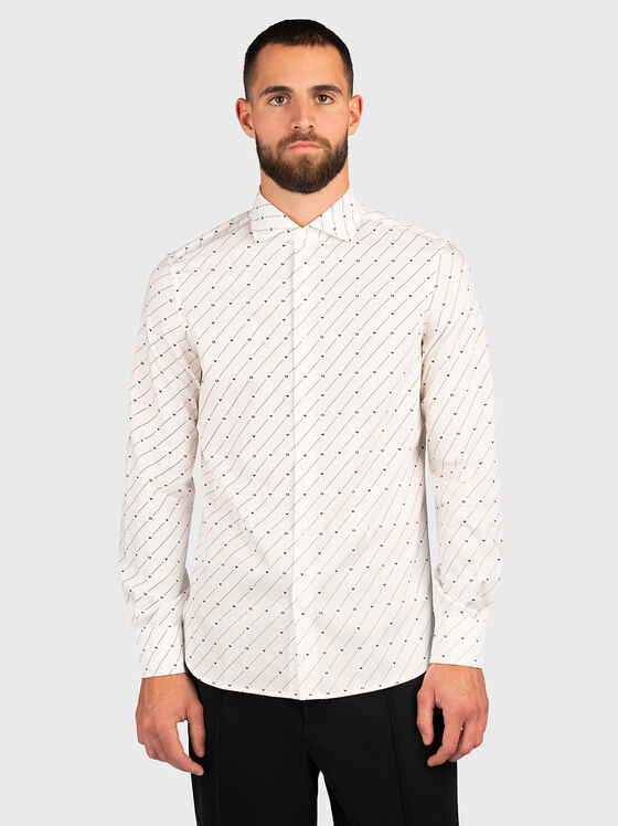 Cotton shirt with graphic print - 1