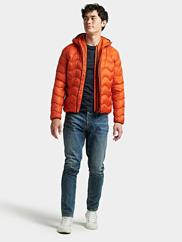 Hooded jacket with quilted effect - 2