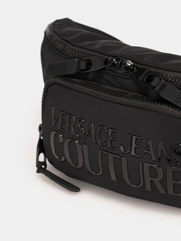 Black waist bag with logo detail - 3