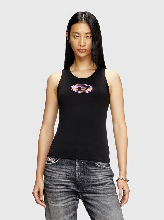 Top negru T-LYNYS-OD cu logo - 1