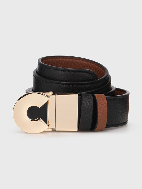 Reversible belt with gold buckle  - 1