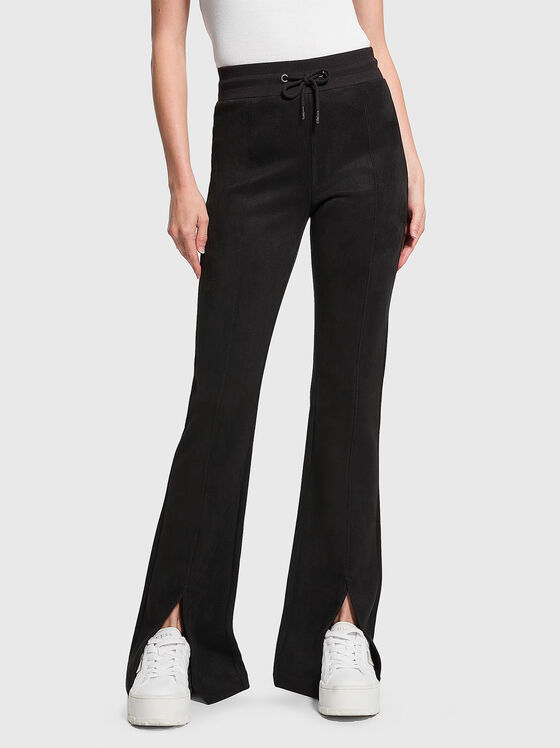 Pantaloni negri din velur - 1