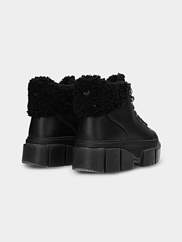 KEYLA black leather blend ankle boots - 3