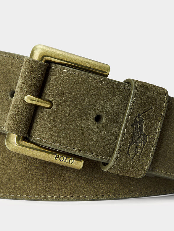Green suede belt - 2