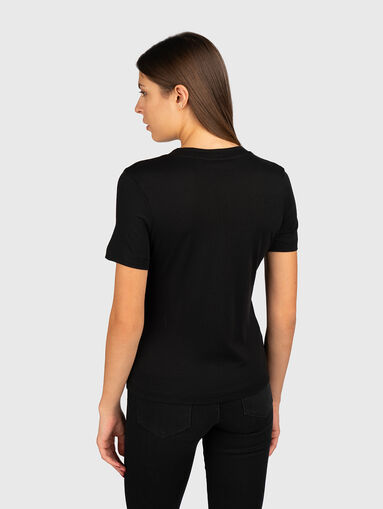 OLIVIA black T-shirt with golden element - 3