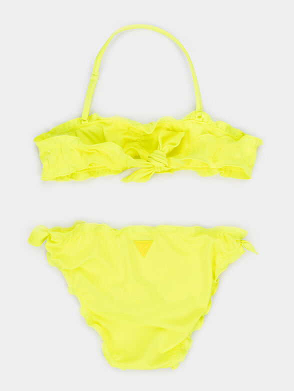 Two-piece swimsuit in bright yellow - 2