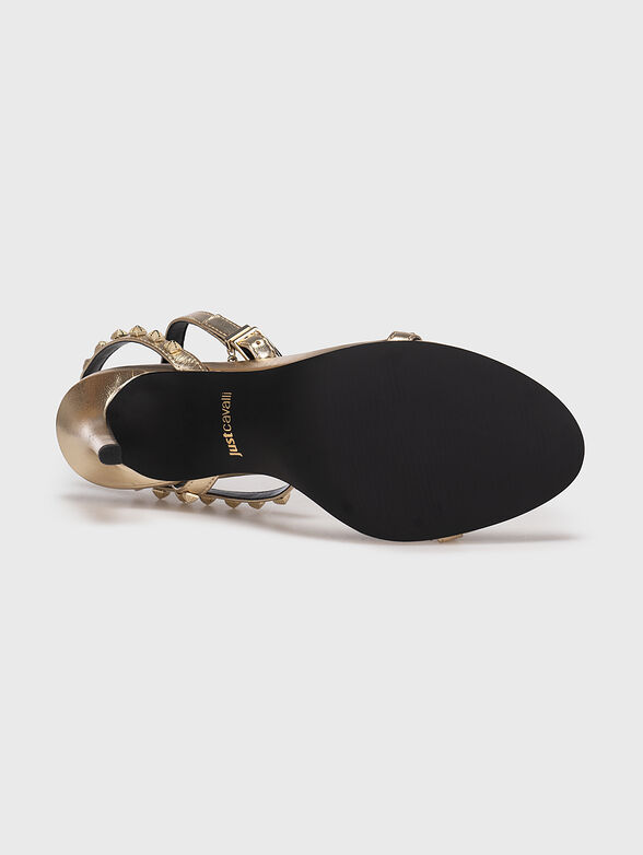 FONDO TAHLIA DIS. W10 golden heeled sandals  - 5