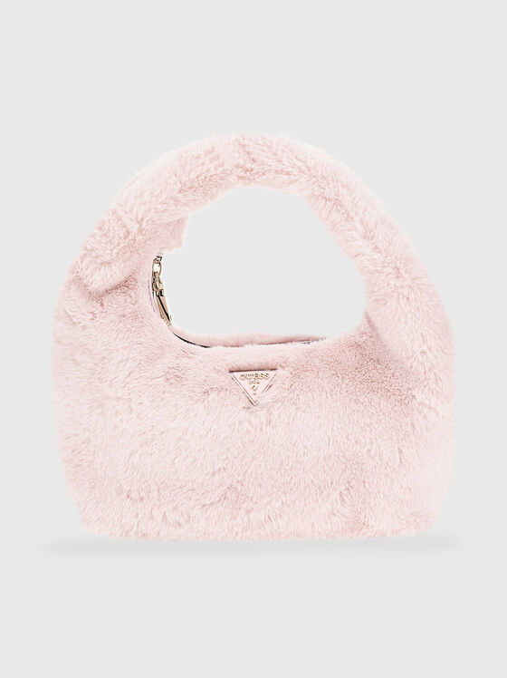 KATINE small pink bag with eco fur - 1