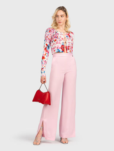 Pink trousers with slits - 5