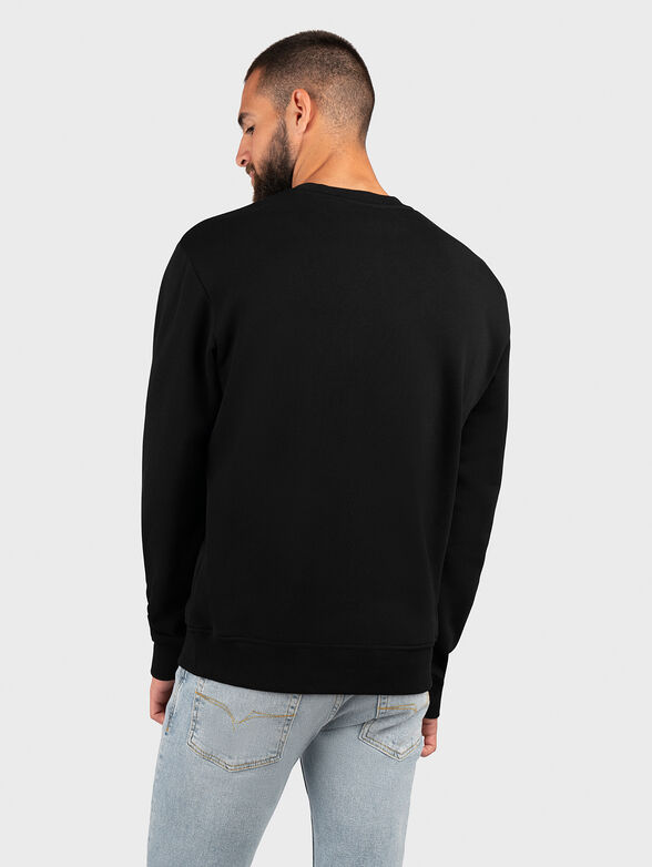 Cotton sweatshirt with logo inscription - 3