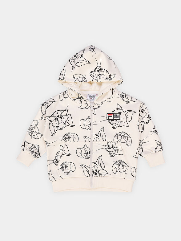 TULSA sweatshirt with zip and Tom and Jerry print - 1