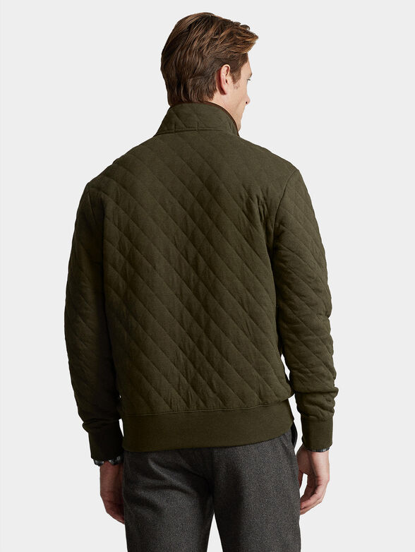 Dark green sweater with quilted effect - 2
