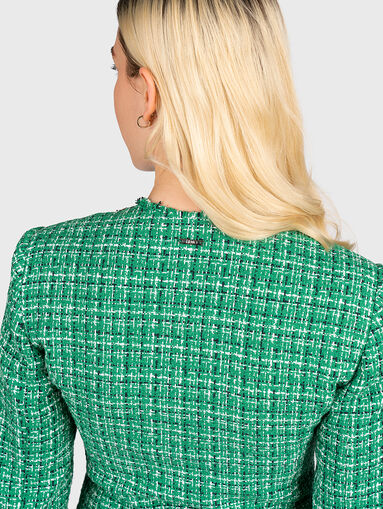 Checked jacket from boucle - 4