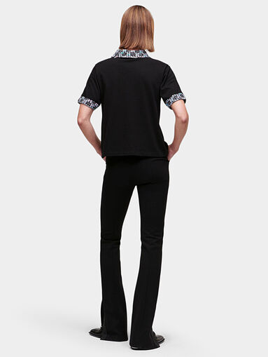 Polo shirt with bouclé details - 3
