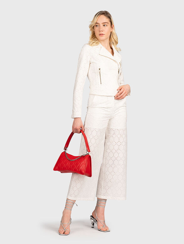 White cotton jacket with English embroidery - 2