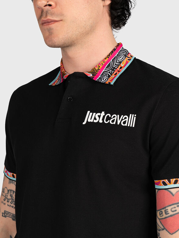 Polo-shirt with contrasting logo lettering - 4