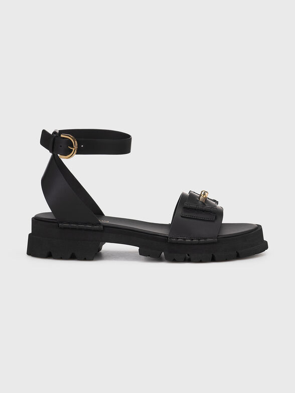 Black leather shoes - 1