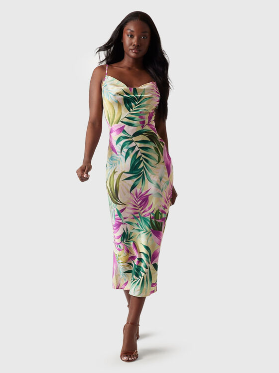 Rochie midi cu imprimeu floral - 1
