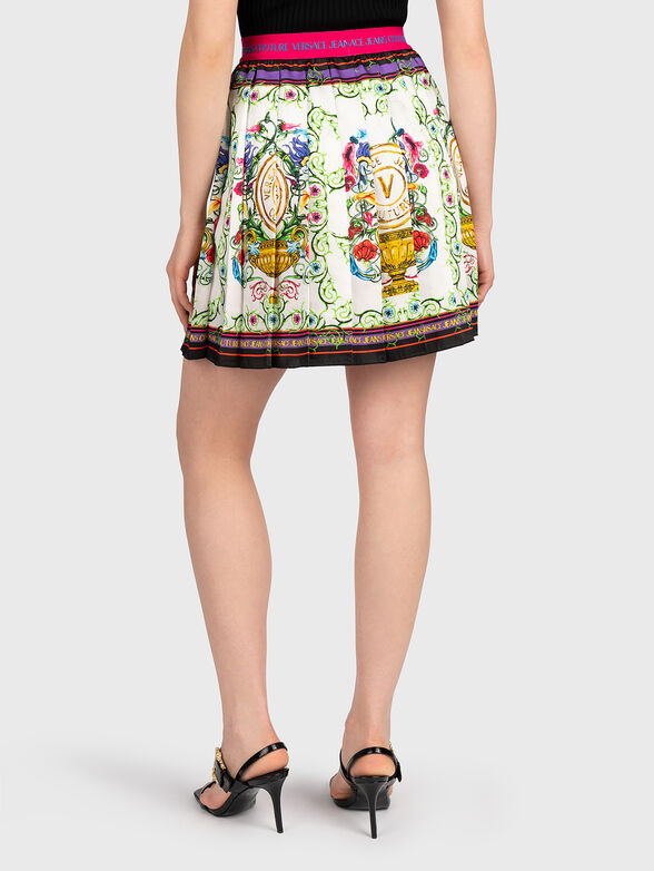 Pleated skirt with baroque print - 2