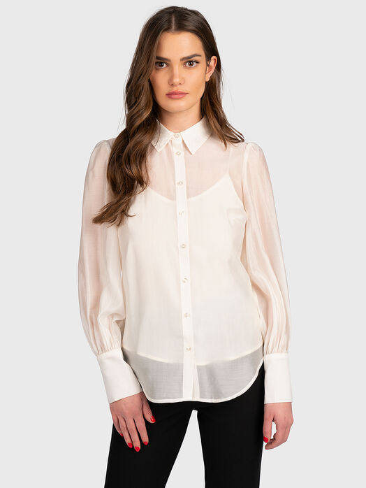 LARISSA white shirt with long sleeves