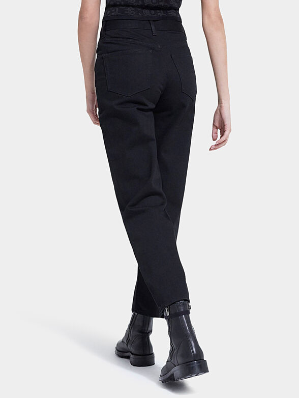 Black high-waisted jeans - 2