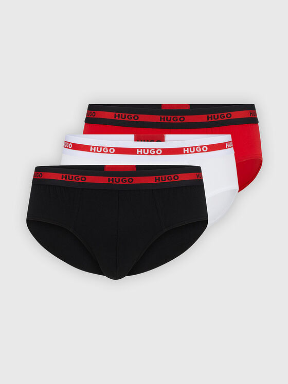 Set de trei perechi de chiloți cu accent logo - 1