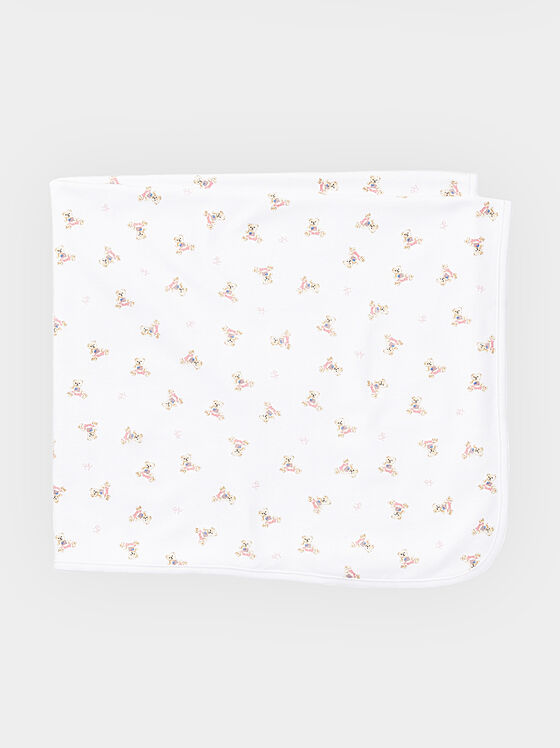 White blanket with Polo Bear logo print - 1