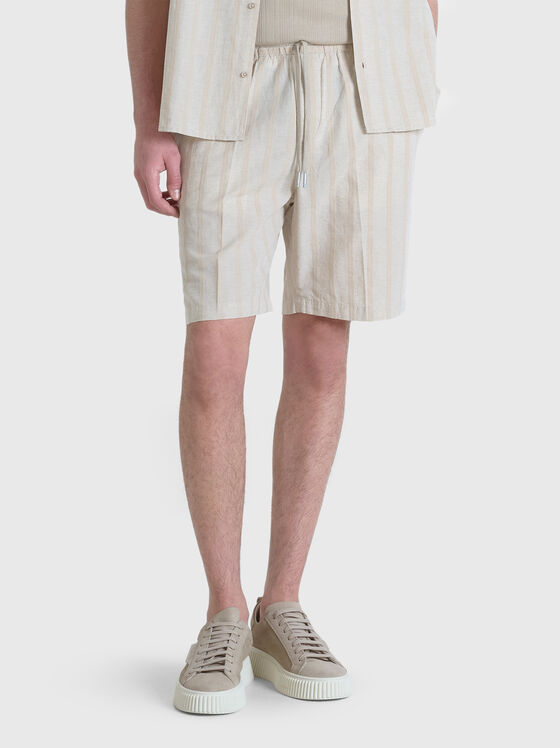 Pantaloni scurți FRANK din amestec de in - 1